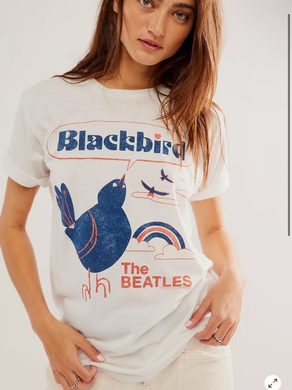 JUNK FOOD COLLECTION The Beatles 'Blackbird' Graphic Tee -! S